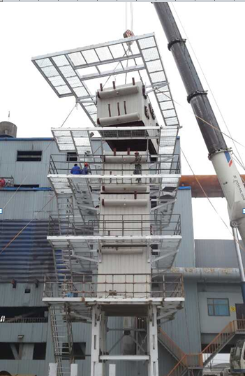 第四個(gè)礦熱爐余熱鍋爐箱體安裝