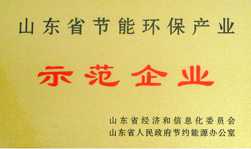 山東省節能環保產業示范企業 山東省節能環保產業示范企業