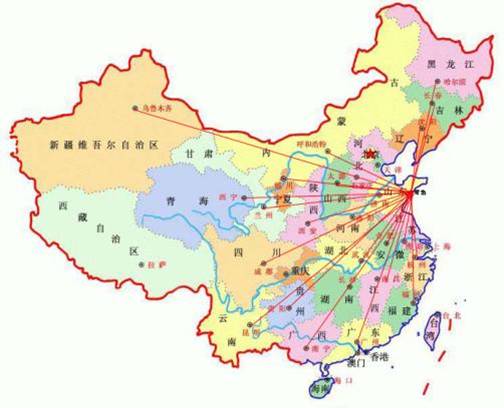 凱能鍋爐公司國內銷售區域 凱能鍋爐公司國內銷售區域