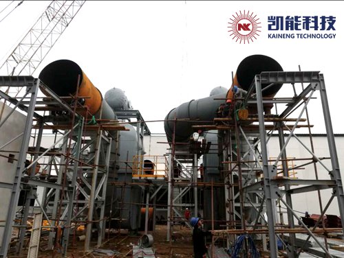 柬埔寨余熱鍋爐安裝項目現場